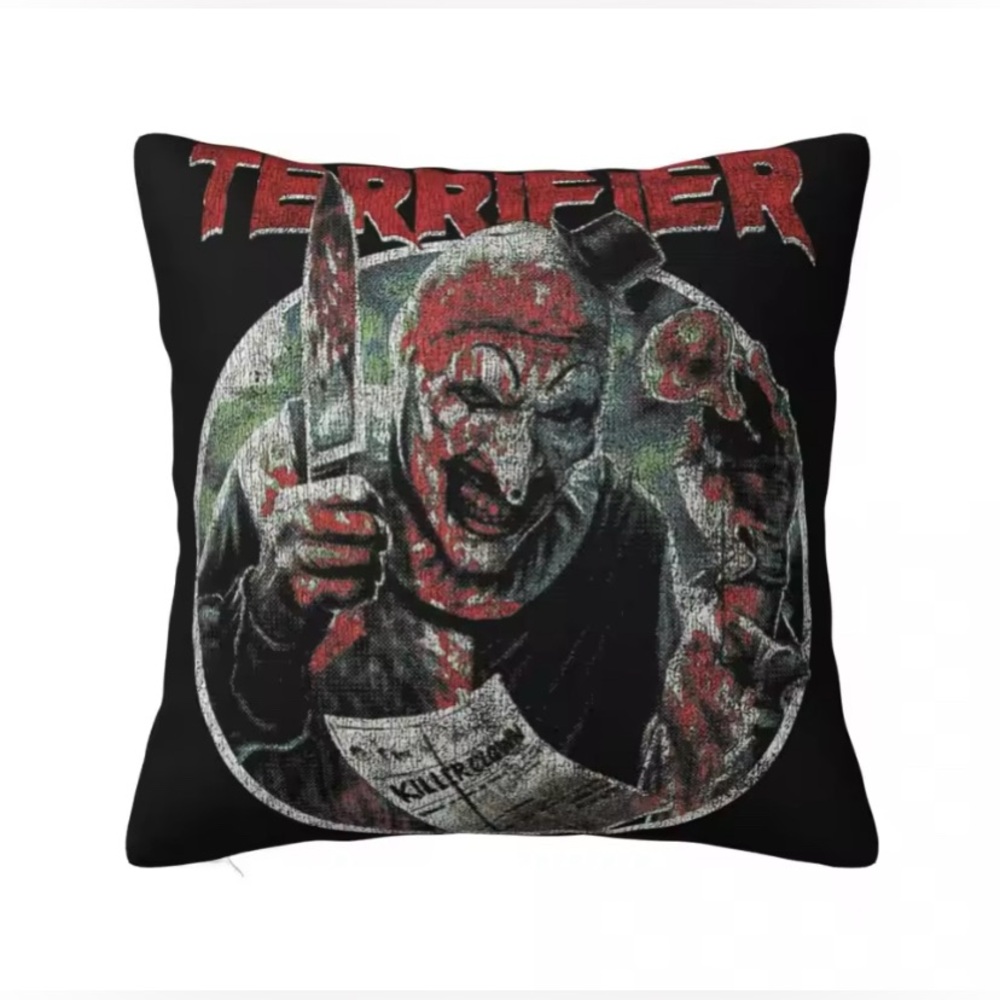 Horror Clown Movie Art Terrifier Pillowcase Double-sided Printing Fabric Cushion